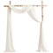 Wedding Arch Draping Fabric 2 Panels 20Ft Ivory Chiffon Fabric Drapes Arbor Drapery Wedding Ceremony Reception Swag Decorations